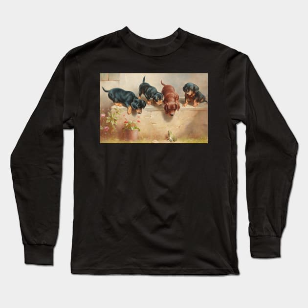 Dachshund Puppies Long Sleeve T-Shirt by KarwilbeDesigns